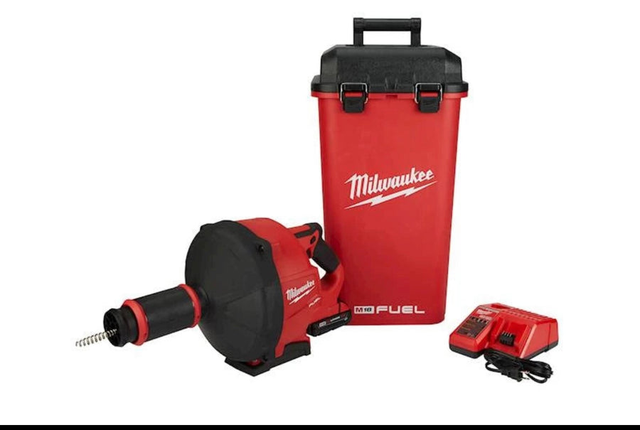 M18 FUEL 18-Volt Lithium-Iron Cordless Plumbing Drain Snake Auger Kit (SLIGHTLY USED)- $310