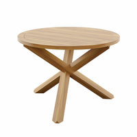 TK CLASSIC 43 in. Round Acacia Wood Outdoor Dining Table with Tripod Legs-$200