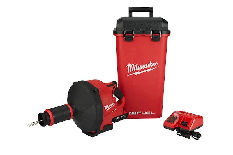 Milwaukee M18 FUEL 18-Volt Lithium-Iron Cordless Plumbing Drain Snake Auger Kit - $320