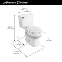 Reliant Two-Piece 10 in Rough 1.28 GPF Single Flush Round Standard Height Toilet  - $115