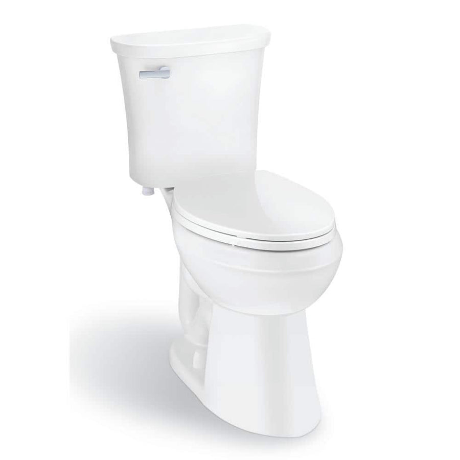 Glacier Bay Power Flush 2-Piece 1.28 GPF Single Flush Elongated Toilet - $95
