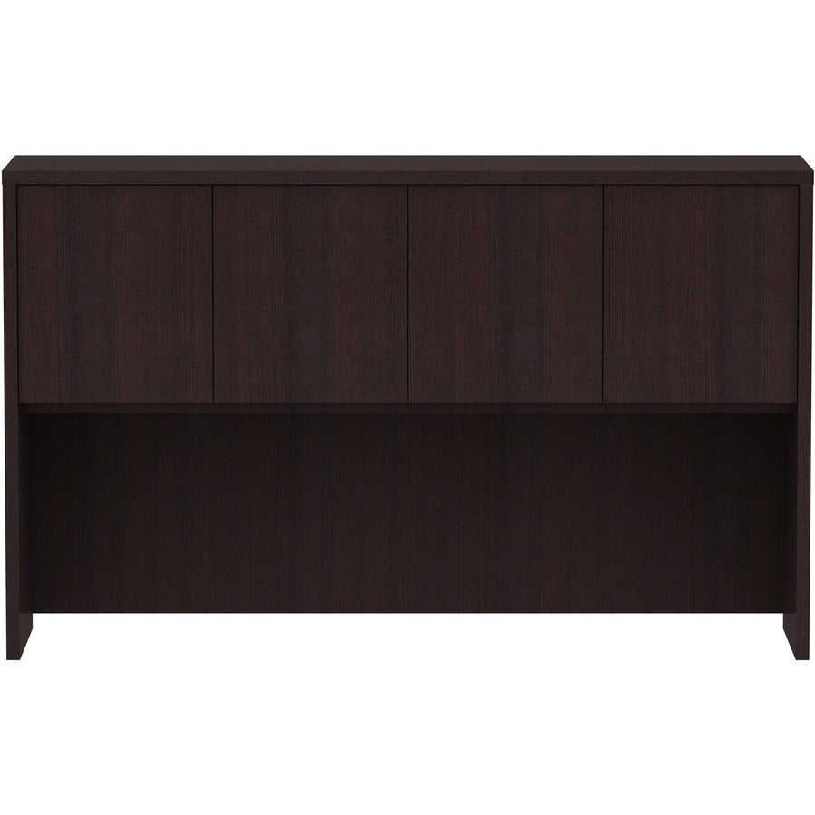 Lorell Espresso Laminate Desk - 60" x 15" x 36" - 4 Door(s) - Finish: Espresso - $142