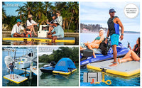 SOLSTICE Original Inflatable Floating Dock Series, 8 Persons, 10' x 8' - Gray - $345