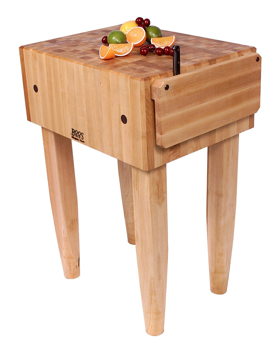 John Boos Pc1 18 by 18 by 10-Inch Maple Butcher Block w/ Knife Holder & Casters - $515