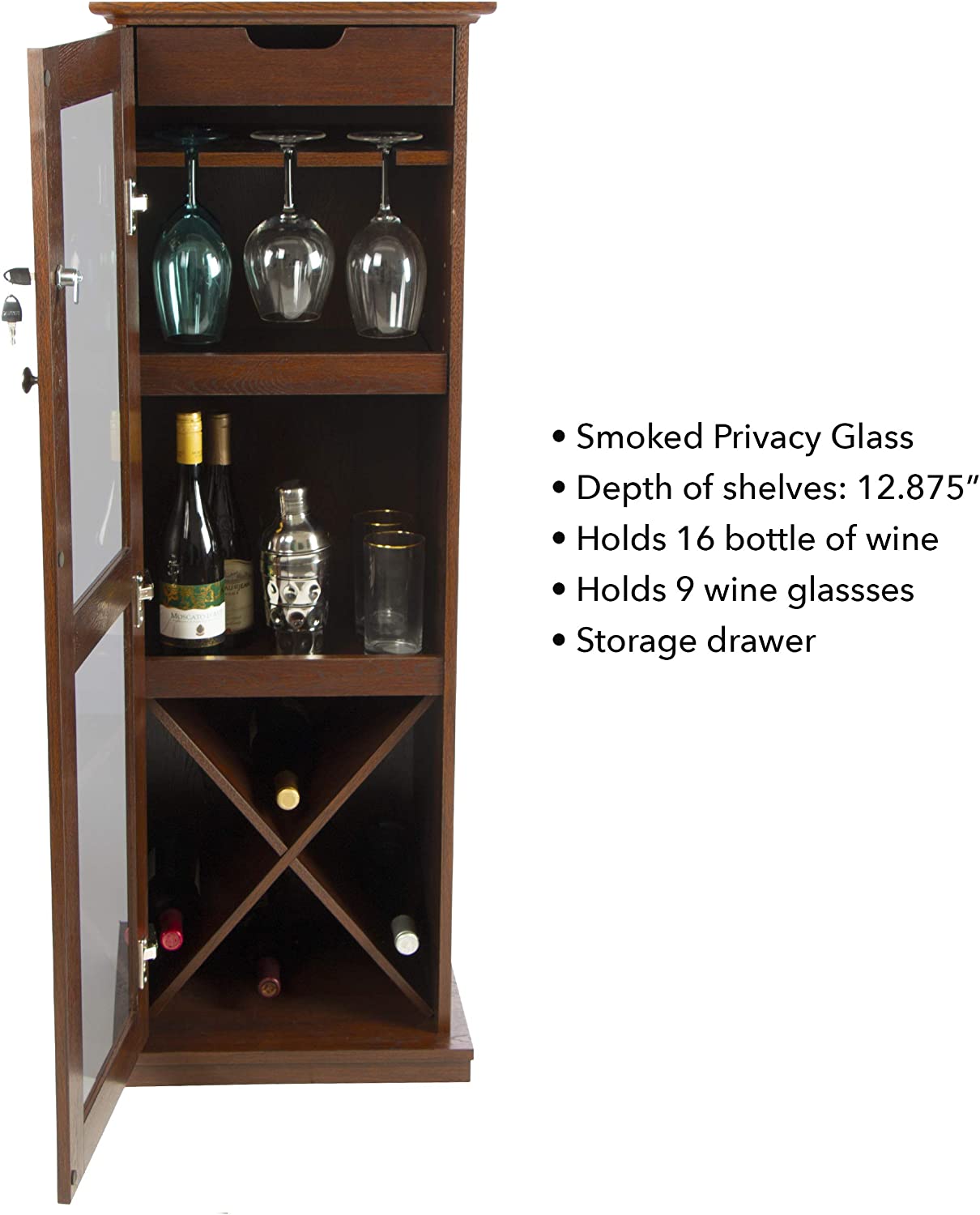 European Hidden Hinges, Storage for Wine Glasses & Bottles of Wine-$85