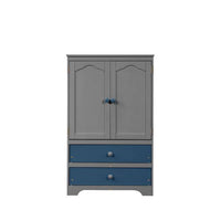 51 in. Gray Tall Modern Practical Side Cabinet 2-Door With 2-Drawers - $180