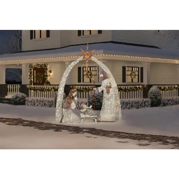 Home Accents Holiday 10 ft Warm White LED Giant Nativity Set - $195