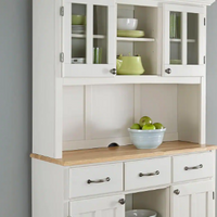 HOMESTYLES White and Natural Buffet with Hutch - $397