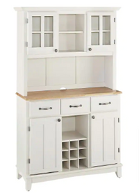 HOMESTYLES White and Natural Buffet with Hutch - $397
