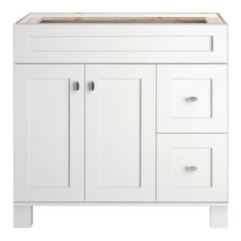 Diamond NOW Palencia 36-in White Bathroom Vanity Base Cabinet without Top - $240