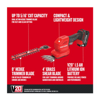 CRAFTSMAN 20-volt Max 8-in Battery Hedge Trimmer 1.5 Ah - $55