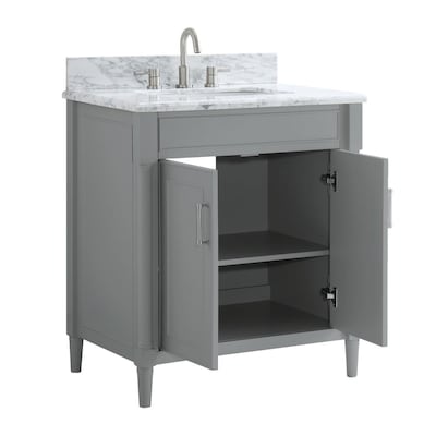 allen + roth Perrella 31-in Light Gray Undermount Single Sink Bathroom Vanity w/ Top- $600
