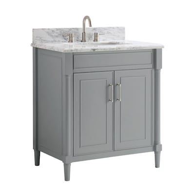 allen + roth Perrella 31-in Light Gray Undermount Single Sink Bathroom Vanity w/ Top- $600