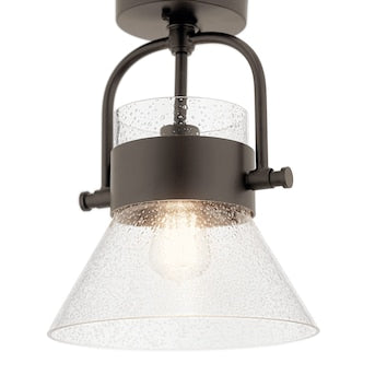 Kichler Aldean 1-Light 10-in Olde Bronze Semi-Flush mount light - $55