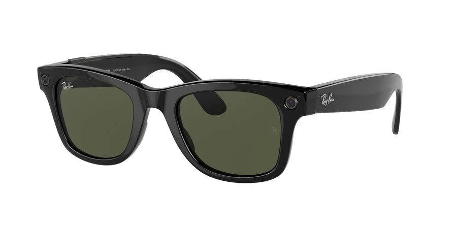 Ray-Ban Stories WAYFARER RW4002 Square Sunglasses, Dark Grey - $155