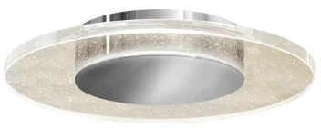 Essence Disk 13 in. 1-Light Chrome Integrated Flush Mount Ceiling Light Fixture - $35
