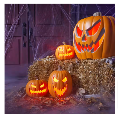 Home Accents Holiday 20 in. / 12 in. / 9 in. Lighted Jack-O-Lantern (4-Pack) - $30