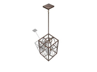 Kichler Solander 3-Light Olde Bronze Geometric Medium Hanging Pendant Light - $120