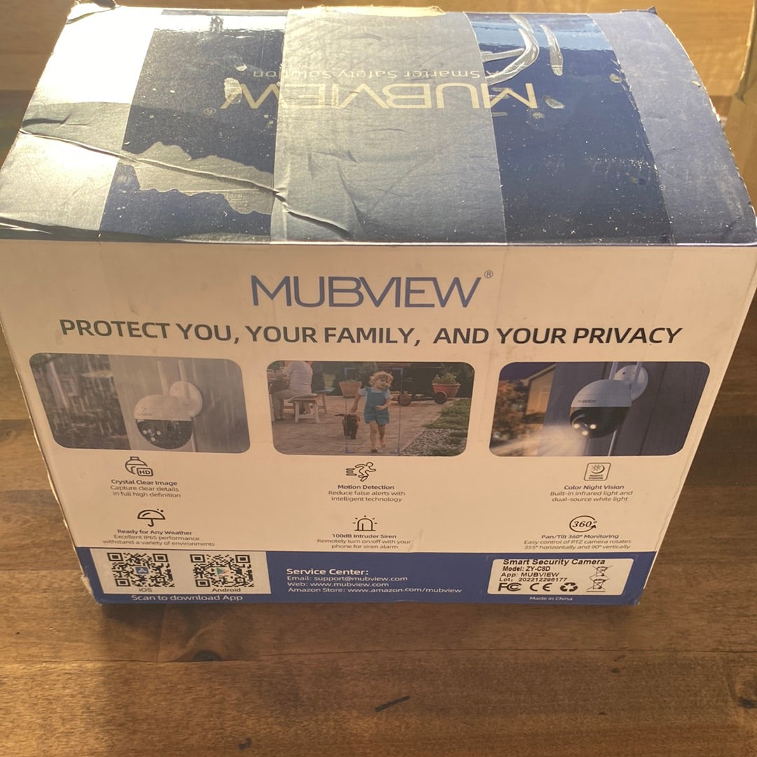 MUBVIEW Security Camera Outdoor - 2.4G WiFi (2 Pack) - $70