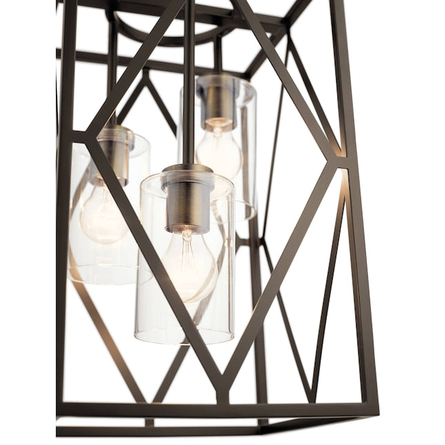 Kichler Solander 3-Light Olde Bronze Geometric Medium Hanging Pendant Light - $120