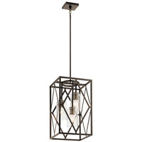 Kichler Solander 3-Light Olde Bronze Geometric Medium Hanging Pendant Light - $120