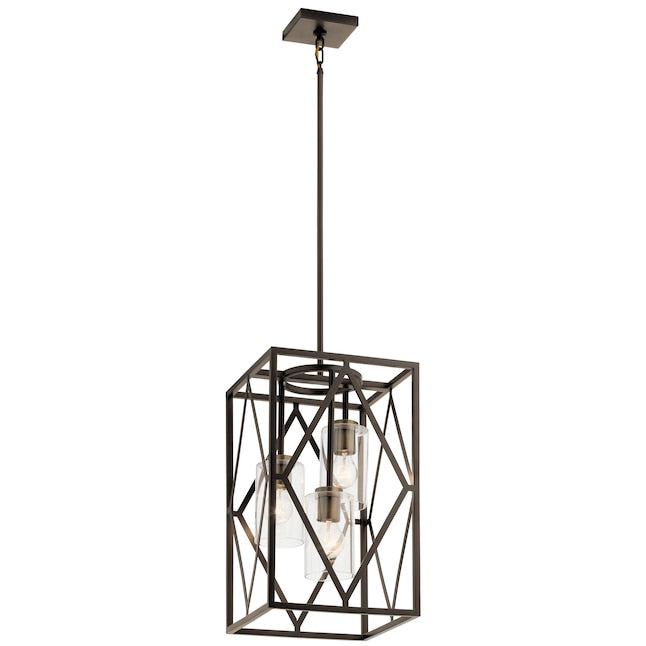 Kichler Solander 3-Light Olde Bronze Geometric Medium Hanging Pendant Light - $120