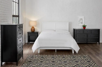 StyleWell Granbury White Wood Full Platform Bed (55.16 in. W x 48 in. H) - $240
