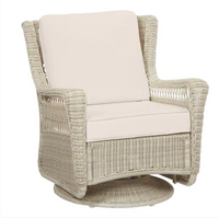 Park Meadows Wicker Outdoor Swivel Rocking Lounge Chair with Cushions - $260