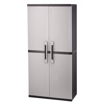 Keter Utility jumbo cabinet Plastic Freestanding Garage Cabinet in Gray - $115