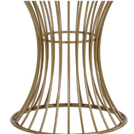 Westwood Glass Top Dining Table, Tempered Glass with Soft Brass (2 Boxes) - $220