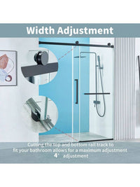 YTTSOYTS 56-60" W X 76''304SS Stock In US Sliding Semi-Frameless Shower Door - $360