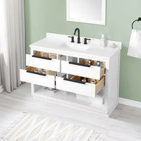 Origin 21 Beecham 48-in Almond WhiteUndermount Single Sink Bathroom Vanity w/ Top - $540