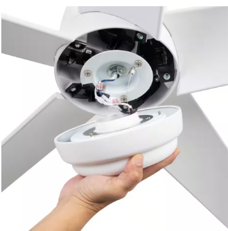 Mena 54 in. White Color Changing LED Indoor/Outdoor Matte White Ceiling Fan - $95