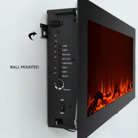 Wall Mounted or Freestanding Electric Fireplace Heater with Backlight, 42" Wide - $125