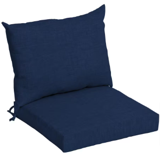 ARDEN SELECTIONS Sapphire Blue Leala Outdoor Dining Chair Cushion (4 Pack) - $110