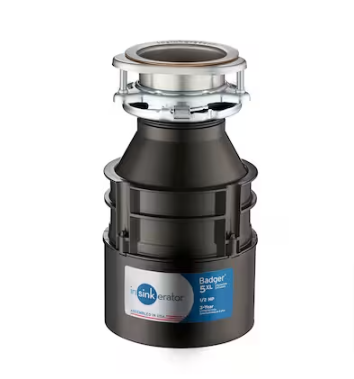 InSinkErator Badger 5XL Non-corded 1/2-HP Continuous Feed Garbage Disposal - $85