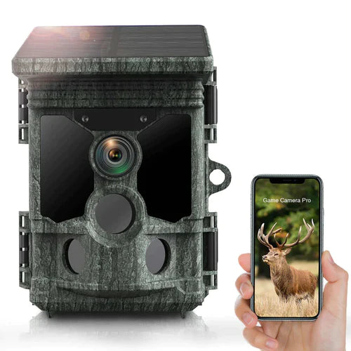 Campark T180 4K 46MP Solar Panel WiFi Bluetooth Trailame Camera - $95