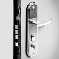 VIZ-PRO Quick Mount Steel Security Door with Frame and Hardware, 29" Door Slab - $565