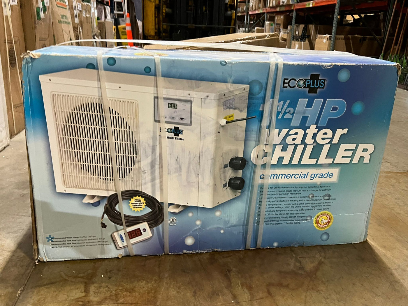 EcoPlus Commercial Grade Water Chiller, Cooler for Reservoirs, 1 ½ HP - $1000