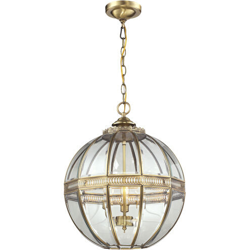 Randolph 3 Light 16 inch Brushed Brass Pendant Ceiling Light - $400