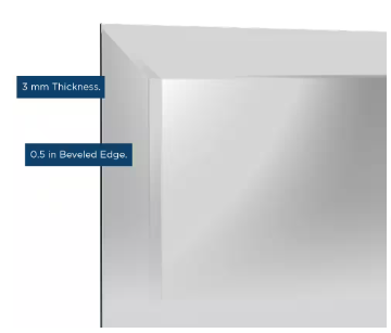 Glacier Bay Recessed/Surface Mount Beveled Frameless Medicine Cabinet with Mirror - $70