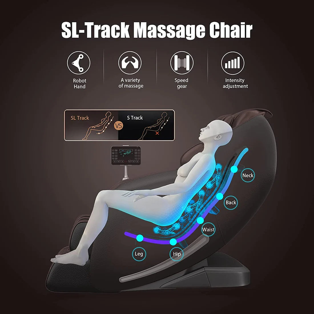 REAL RELAX  Favor-06 Massage Chair Brown - $950