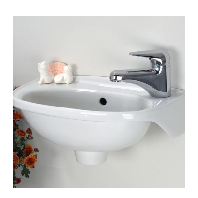 Tina Wall-Mounted Bathroom Sink in White - $60