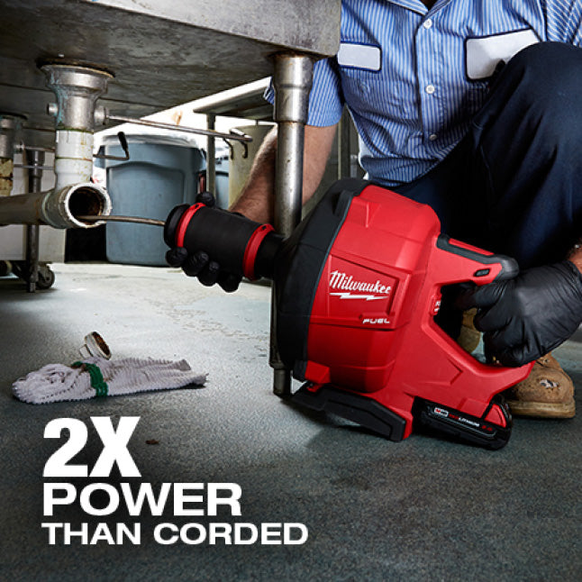 M18 FUEL 18-Volt Lithium-Iron Cordless Plumbing Drain Snake Auger Kit (SLIGHTLY USED)- $310