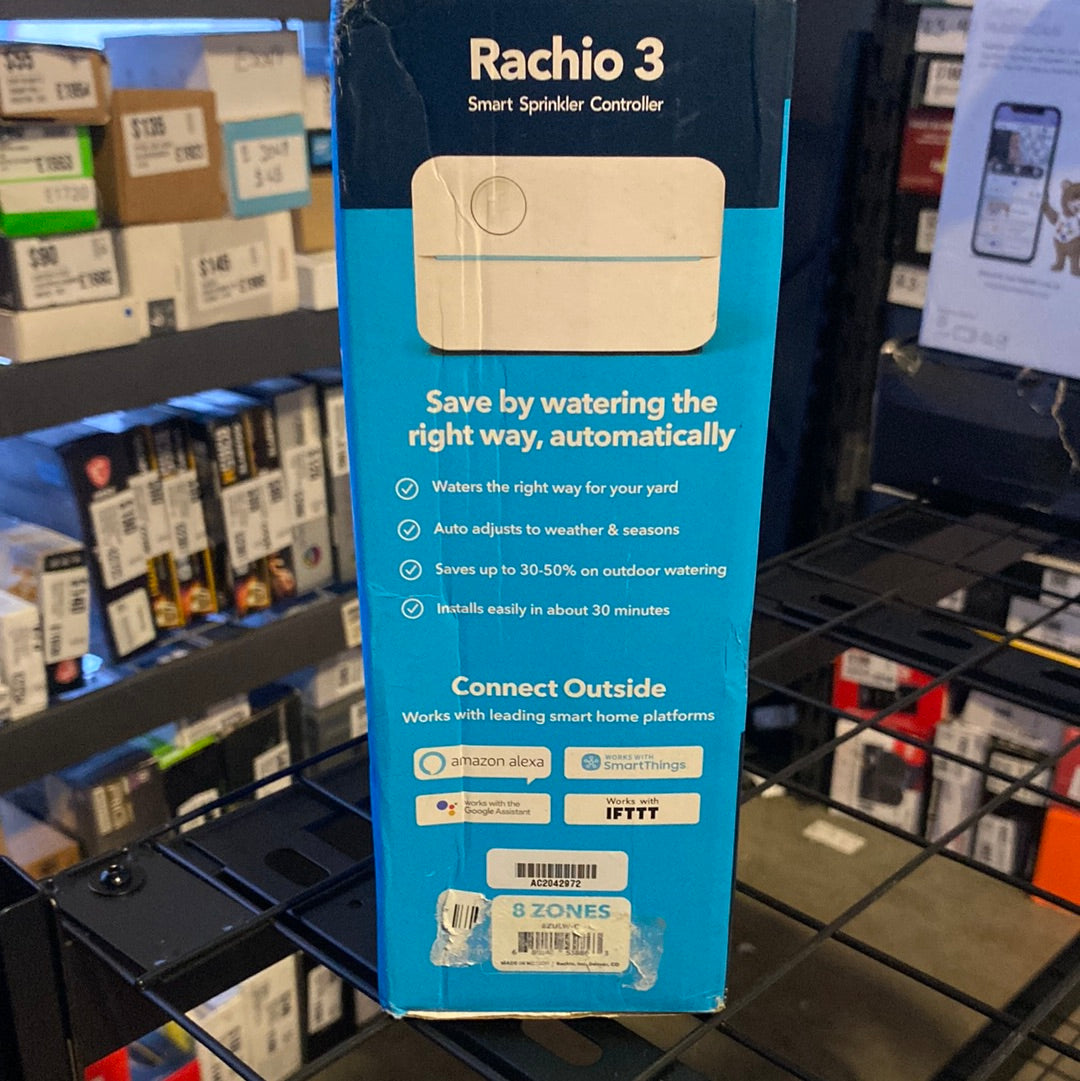 Rachio 3: 8 Zone Smart Sprinkler Controller (White) - $140