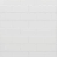 Ovation Curve 48 in. W x 72 in. H 3-Piece Glue Up Alcove Subway Tile Shower Walls - $210