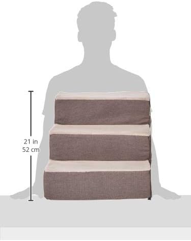 ZINUS Easy Pet Stairs / Pet Ramp / Pet Ladder, Small, Sand - $30