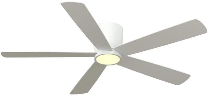 Britton 52 in. Integrated LED Indoor Matte White Ceiling Fan - $180