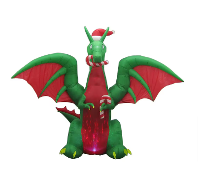 Home Accents Holiday 9 ft. Christmas Dragon Holiday Inflatable - $120