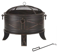 Hampton Bay Quadripod 26 in. Round Fire Pit - $90